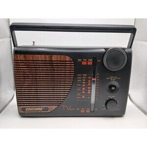 Vintage Encore 2147 Radio Receiver AM/FM/TV WB Tested&Works Antenna & Power Cord